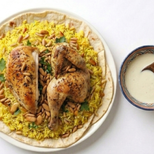 منسف أردني بالدجاج